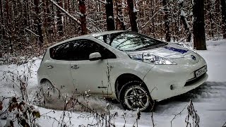 [Летопись про LEAF] Про электромобиль зимой и небольшой offroad по снегу.