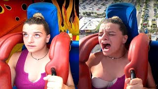 Careful !!! This can happen in the ride | Sexy Girl scared