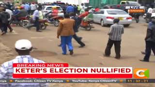 BREAKING NEWS : Jubilee rebel Alfred Keter loses seat