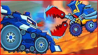 ПОЛИЦЕЙСКИЙ ТАНК БОСС car eats car 3  хищные машинки от Фаника .для детей.
