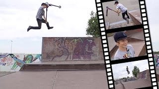 Stuntscooter: Spektakulär! Jungspund zeigt Supertricks am Roller