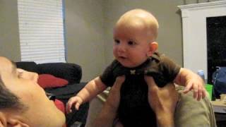 baby T laughing cute and funny crying
