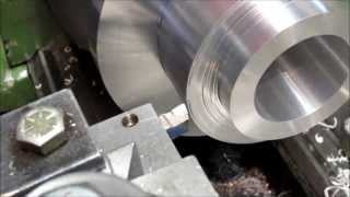 Turning an aluminum hub on my Colchester lathe