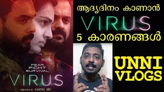 Virus Offcial Trailer Reaction by Unni Vlogs | 5 reasons to Watch FDFS | Aashiq Abu | Nipah