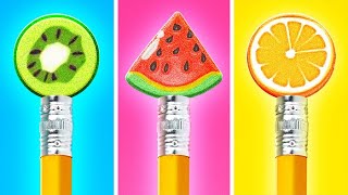 HACK SENI LUAR BIASA & IDE DIY SEKOLAH || Hacks Pengasuhan Api vs Air Oleh 123GO Like!