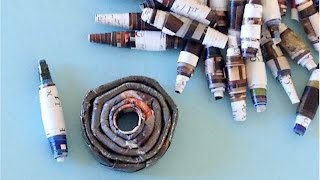 DIY .Учимся делать кулон и бусы из бумаги. Мастер класс.