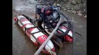 Минидрага ,добыча с борта.mini dredge mining on board