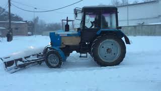 Жесть! 1 марта. Уборка снега трактором Беларус 80.1 Belarus