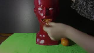 [Eating sound] 마네킹 귤 먹방(잔잔한 ASMR) / Tangerine eating sound with red mannequin