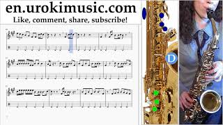 How to Play Saxophone (Alto) Dua Lipa - New Rules Tabs Part#2 um-i352