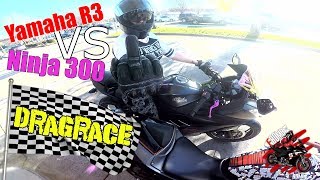 Yamaha R3 vs Ninja 300 DRAGRACE