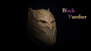 Черная Пантера из пластилина для создания маски / Black Panther  plasticine timelapse