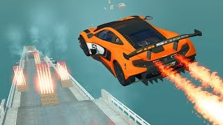 BeamNG Drive High Speed Open Bridge Jumps #6