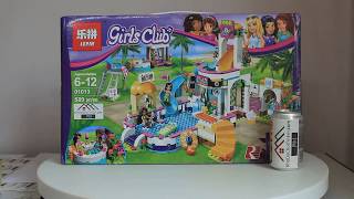Mở hộp Lepin 01013 Lego Friends 41313 Heartlake Summer Pool giá siêu siêu rẻ