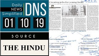 Daily News Simplified 01-10-19 (The Hindu Newspaper - Current Affairs - Analysis for UPSC/IAS Exam)