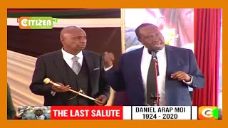 Gideon Moi endorsed as Moi's political successor as he's handed 'Fimbo ya Nyayo' replica