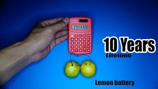 Lemon battery powered Calculator