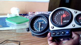 ZX-7rr Ninja DIY Koso Rx1n Install part 6 plug and play harness created