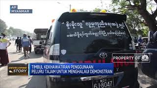 Demonstran Myanmar Luka-Luka Akibat 'Tembakan' Jet Air