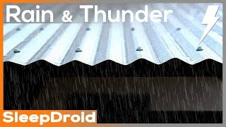 ►10 hours of Real Rain and Thunder on a Tin Roof. HD video, actual metal roof rain. Som da chuva