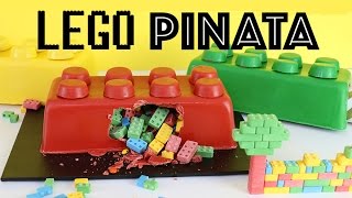 LEGO SMASH CAKE Piñata! No Bake Kids Cake | Elise Strachan | My Cupcake Addiction