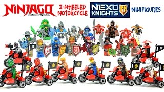 Ninjago 3-Wheeled Motorcycles & Nexo Knights Minifigures Unofficial LEGO KnockOff Set