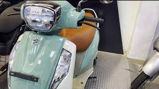2023 Suzuki Access 125 New Top Model ( Green & White ) BS6 With All New Features | Rash Gear