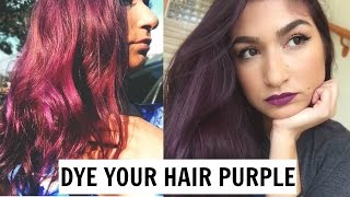 I DYED MY HAIR PURPLE (NO BLEACH) // MANIC PANIC PURPLE HAZE | javi