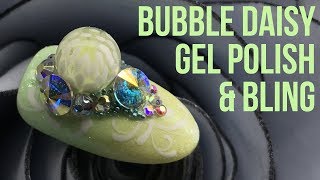 Bubble Daisy Using Topcoat and Gel Polish - Step by Step Tutorial