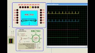 AVR в PROTEUS-е  LED-спидометр на ATtiny13