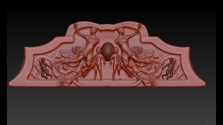 Zbrush 4R7 сложный барельеф ч3