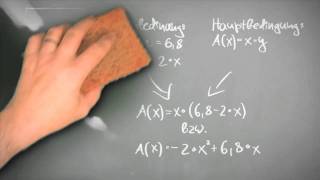 Mathe Nachhilfe: Extremwertaufgabe lösen