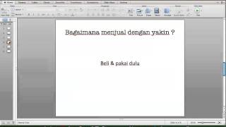 Video #2 Bagaimana jadi yakin & buat pelanggan yakin untuk membeli.
