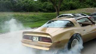 1978 Gold Trans Am Burnout