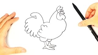 How to draw a Hen for Kids | Hen Easy Draw Tutorial