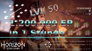 Horizon Zero Dawn | bis zu 1.200.000 Exp | in 1 Stunde | + Unmengen Material und Metallscherben