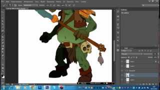 Видео урок рисование персонажа в photoshop cs6 вектор 4 часть