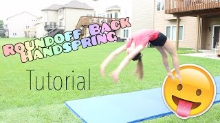 How to do a Roundoff Back Handspring