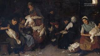 Les Plumeuses d'oie par le peintre allemand Max Liebermann