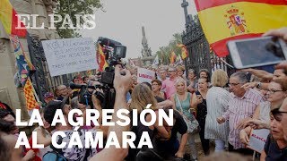 Así fue la AGRESIÓN al cámara de Telemadrid en BARCELONA
