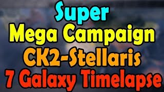 CK2-Stellaris Super Mega Campaign 7 Galaxy Timelapse