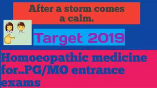 HOMOEOPATHY/MCQS //PG /MO entrance exams