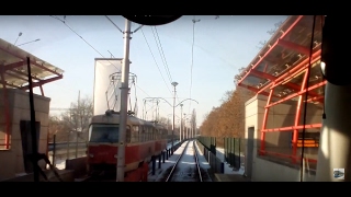 Киев скоростной трамвай 1 весь маршрут,вид с кабины/ Kiev speed tram 1 the entire route,cab view