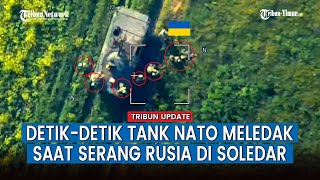 Kendaraan Lapis Baja NATO Membara Usai Injak Ranjau dan Ditembaki Rudal Rusia