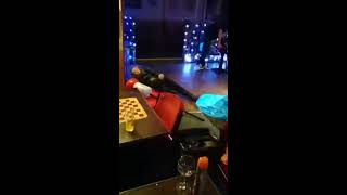 Woman Taken Out in Inflatable Duel Battle