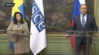 LIVE: Lavrov, OSCE Chairperson-in-Office Ann Linden hold press conference in Moscow