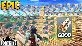 6000 WOOD PYRAMID BASE! - Fortnite Funny Fails and WTF Moments! #154 (Daily Moments)