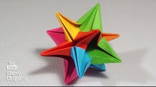Кусудама ЗВЕЗДА ОМЕГА из бумаги