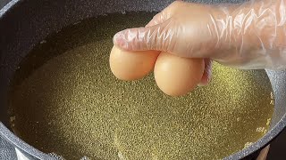 【小穎美食】把雞蛋放進滾燙油鍋裡，出鍋瞬間變美食，第一次見這種做法，真香