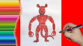 How to draw Monster RAT, FNaC 3, Как нарисовать Монстр Крысу, ФНаК 3